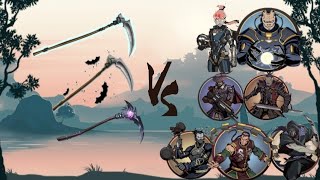 Grim Scythe Blade Of Death And Dissector Of Hopes vs All Titans Bodyguard Including May And Titan [upl. by Nitsug]