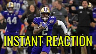 INSTANT REACTION Patriots Draft Washington WR JaLynn Polk [upl. by Sally863]