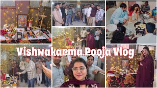 Vishwakarma Pooja Vlog  ऑफिस में बन गए सभी हलवाई 😜🤩 Office Vlog  Pooja Vlog [upl. by Zaller]