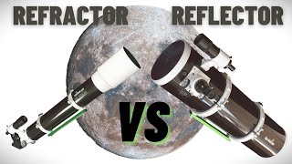 47quot Refractor vs 8quot Reflector on the Moon [upl. by Atnamas]