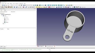 045 FreeCAD measuring cup [upl. by Cowie459]