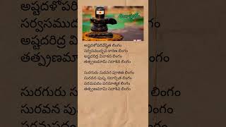 lingashtakam song lyrics  lordshiva lingashtakam devotional telugulyrics trending shorts [upl. by Urbannai]