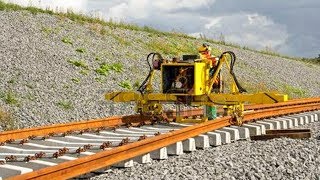 WoW World Amazing Modern Railway Construction Machine Compilation Railway track laying machine [upl. by Crosley]