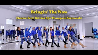 Bringin The Wow Line Dance  Intermediate  Lanata LD Class [upl. by Eilliw]