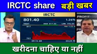 IRCTC share latest news today IRCTC share news today Target price share analysis buy or sell [upl. by Henriette]