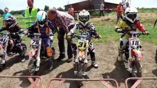 MotocrossRennen Klasse 1  50ccm  MSCEichenried Kindercross 2013 [upl. by Bowlds]