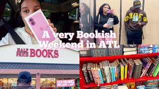 ATL BOOK VLOG  First time at Half Price books  Fellini’s Pizza  LFL at night  Books at Ollie’s [upl. by Etnad]