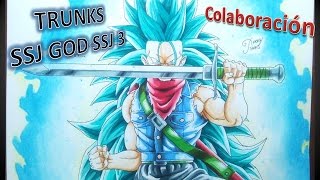 COMO PINTAR A TRUNKS SSGODSS3 Colaboración AG Sains Ganador Torneo Ganadores de ANIVERSARIO [upl. by Gascony]