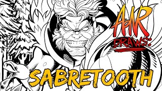 AONR DRAWS EP 38 Drawing Sabretooth [upl. by Aleicarg]