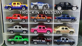 Truckin Tuesday My Chevy Avalanche Collection with Matchbox Maisto and Hot Wheels toy cars [upl. by Anipsed]