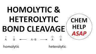 homolytic amp heterolytic bond cleavage [upl. by Neeluqcaj537]