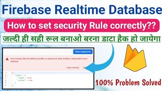 Firebase Realtime Database sequrity rules for securing data 2024 [upl. by Jens214]