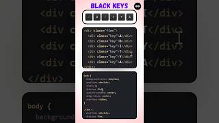 Black Keys Using CSS amp HTML shortvideo [upl. by Nyral]