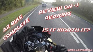 CBR125 Minus 1 1 On The Front Sprocket Review  A2 Project Bike Complete [upl. by Milford]