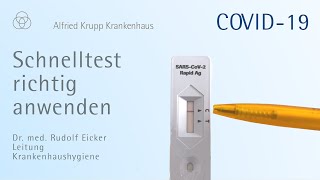 COVID19 ROCHE®AntigenSchnelltest richtig anwenden [upl. by Iidnarb699]