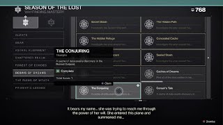 Destiny 2 The Conjuring Cache Location  Debris of Dream [upl. by Infeld]