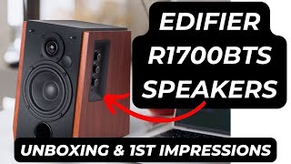 Edifier R1700BT Bluetooth Computer or Bookshelf Speakers  Unboxing and 1st Impressions [upl. by Akehsay]