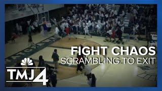 Chaos after fight breaks out during basketball game 4 arrested [upl. by Niltac]