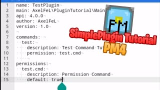 Simple PocketMineMP Plugin Tutorial  Command Tutorial 1 [upl. by Abbotsen459]