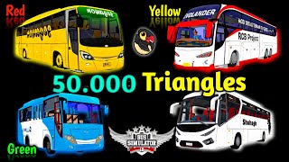 🚚50000 Triangles Bus Mods Available in Bus Simulator Indonesia by Maleo 404🏕  Bus Gameplay [upl. by Hux]