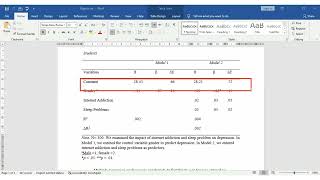 Simple Regression Table According to APA 7th [upl. by Killoran]