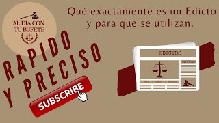 Que es un Edicto Con Ejemplos [upl. by Frear124]