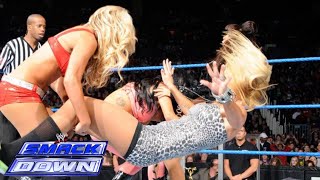 WWE SmackDown Kelly Kelly amp Rosa Mendes Vs LayCool March 25 2011 [upl. by Gio]