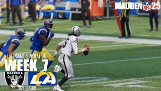 Las Vegas Raiders vs Los Angeles Rams  Madden NFL 25 Simulation madden25 [upl. by Asilat]