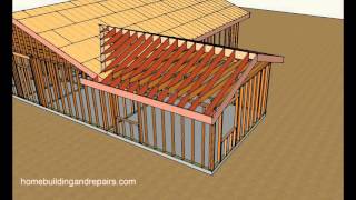 How To Attach Home Addition Roof Framing To Existing Sloping Roof [upl. by Liemaj]