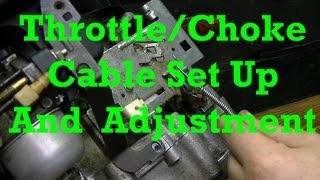 How to Set Up and Adjust Throttle and Choke Cables on Small Engines [upl. by Neruat23]