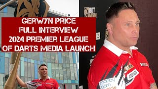 Gerwyn Price Interview 2024 Premier League of Darts Media Launch [upl. by Anehc549]