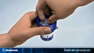 How to insert the Medtronic MiniMed Quickset infusion set  diabetes therapy [upl. by Annahsad]