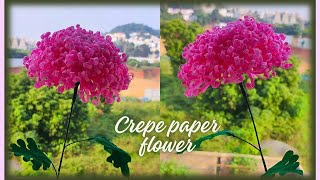 Crepe Paper Flower MakingHow To Make Crepe Paper Flower Easy For Beginners [upl. by Acinelav]