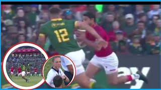 ‘Ridiculous’ – Springboks fans fume after Andre Esterhuizen sees red for ‘completely legal’ tackle [upl. by Ailadi]