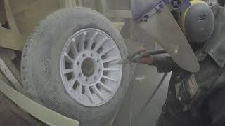 Sandblasting aluminum wheels [upl. by Naujit281]