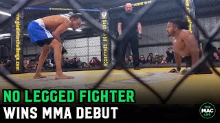 Wrestler with no legs wins MMA debut Zion Clark [upl. by Odnumyar300]