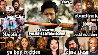 Police station scene KGF Chapter 2 part5Mix reaction by Foreigner CineDesi ChaatNChat MaJeliv [upl. by Aracal]