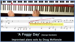 A Foggy Day  Solo jazz piano tutorial [upl. by Clarise929]