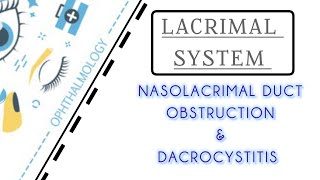 LACRIMAL SYSTEM LECTURE 2 NASOLACRIMAL DUCT OBSTRUCTION amp DACROCYSTITIS [upl. by Ardra884]