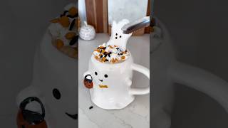 Spooky hot cocoa☕️ spooky chocolate hotchocolaterecipe diy home cozy fall halloween short [upl. by Arihsay446]