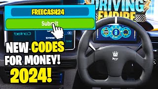 NEW ALL WORKING CODES FOR DRIVING EMPIRE IN 2024 ROBLOX DRIVING EMPIRE CODES [upl. by Naut]