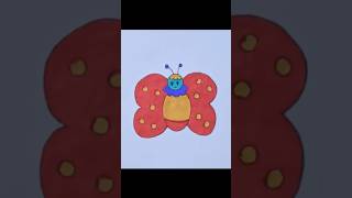 Butterfly DoodlesBeginners Kids DrawingsHow to Draw Butterfly shorts butterfly cute [upl. by Marmawke]