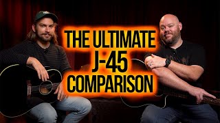 Ultimate J45 Comparison  Gibson Standard vs Gibson Original 50s vs Epiphone Inspired By Gibson [upl. by Seedman321]