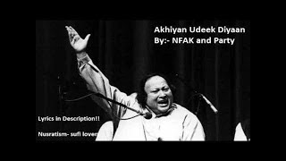 Akhiyan Udeek Diyan Song by Nusrat Fateh Ali Khan Status Video [upl. by Ut88]