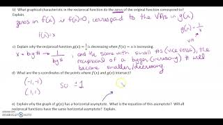 MHF4U 51 Graphs of Reciprocal Functions [upl. by Kondon]