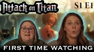 Attack On Titan DUB  S1 E1  quotTo You in 2000 Years The Fall of Shiganshinaquot  FIRST TIME REACTION [upl. by Nnairahs]