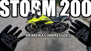 Shineray Storm 200  Primeiras impressões Motovlog POV [upl. by Nagy]