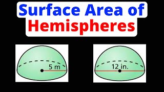 Find Surface Area of Hemispheres  Eat Pi [upl. by Cleodel21]