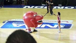 Toronto Raptors mascot eating cheerleader  FUNNY [upl. by Yhtommit]