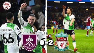 Burnley 02 Liverpool Liverpool make it hard work but go top BURLIV LFC BFC PremierLeague [upl. by Pinto]